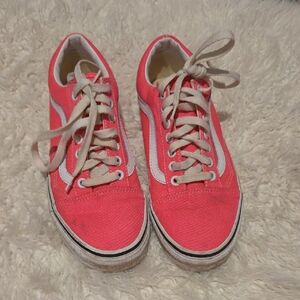 Vans Women's Low-Top Canvas Sneakers in Coral